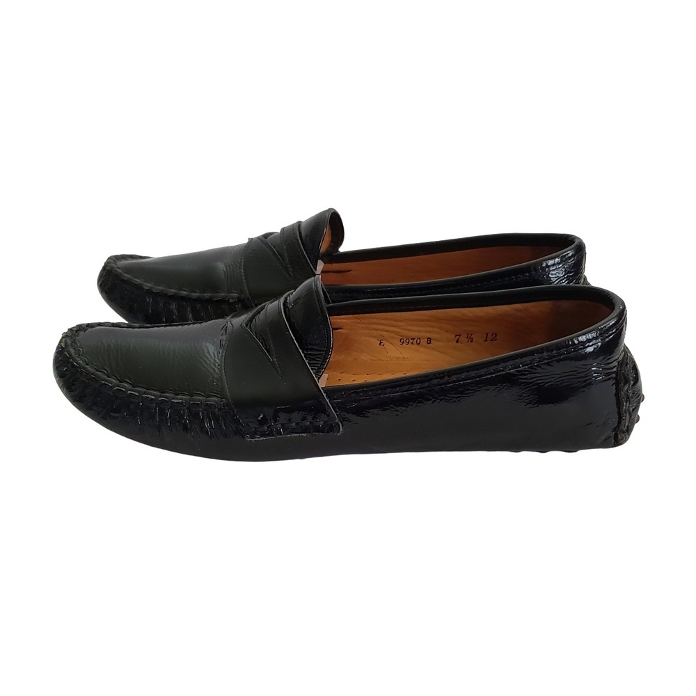 Cole Haan Black Patent Leather Drivers Driving Slippers Loafers Flats Womens 7.5 - Picture 4 of 8